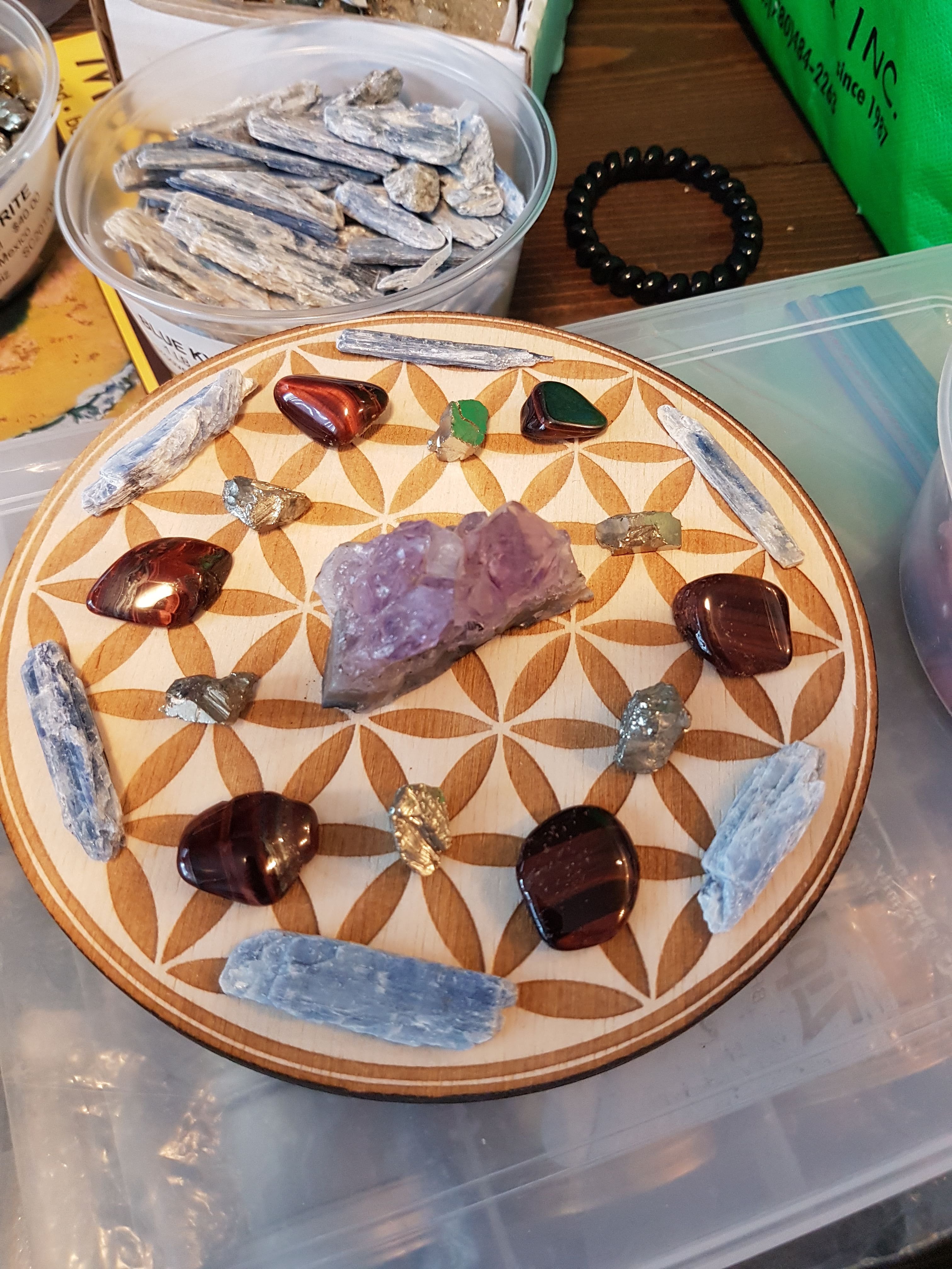 Flower of Life Crystal Grid Plate