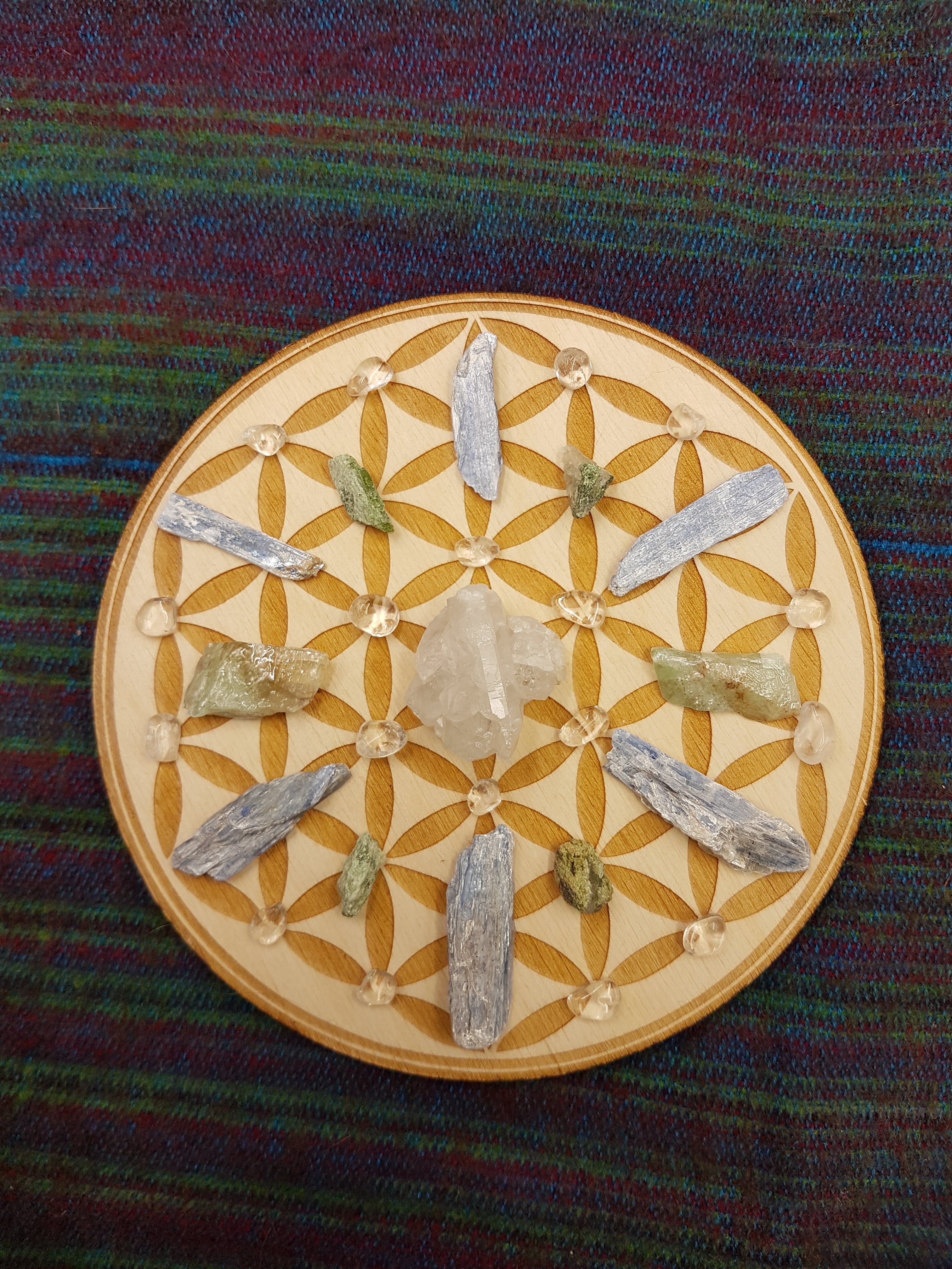 Flower of Life Crystal Grid Plate