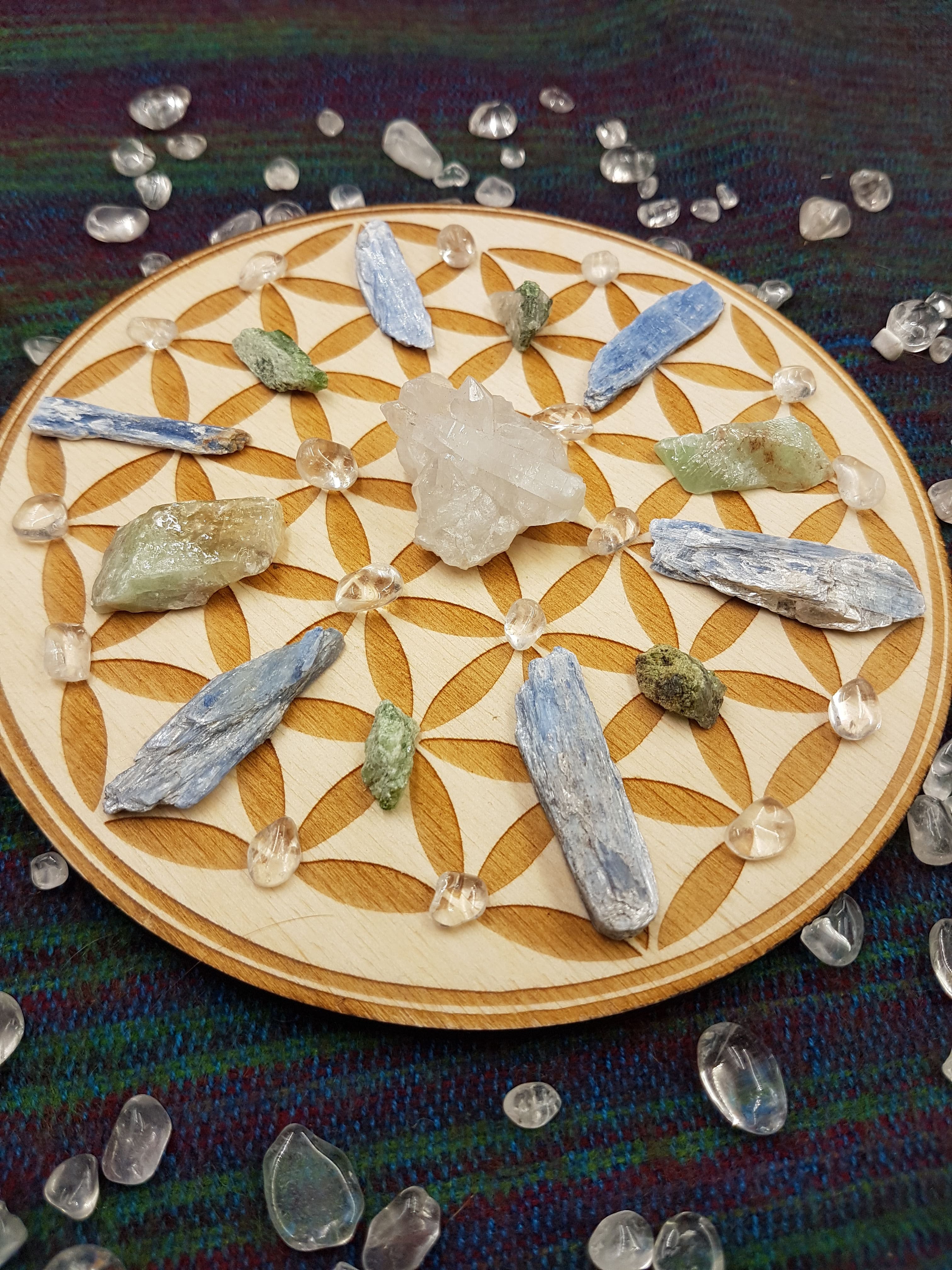 Flower of Life Crystal Grid Plate