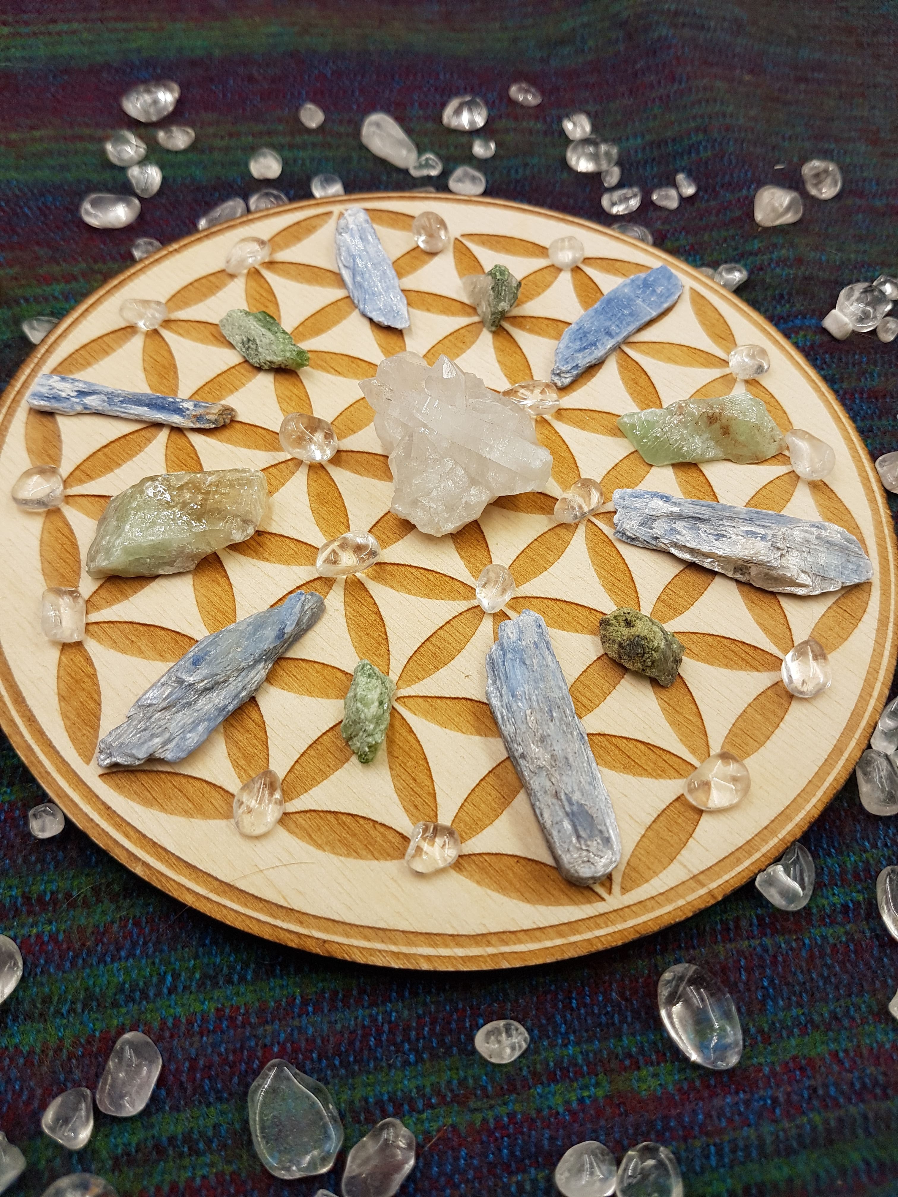 Flower of Life Crystal Grid Plate