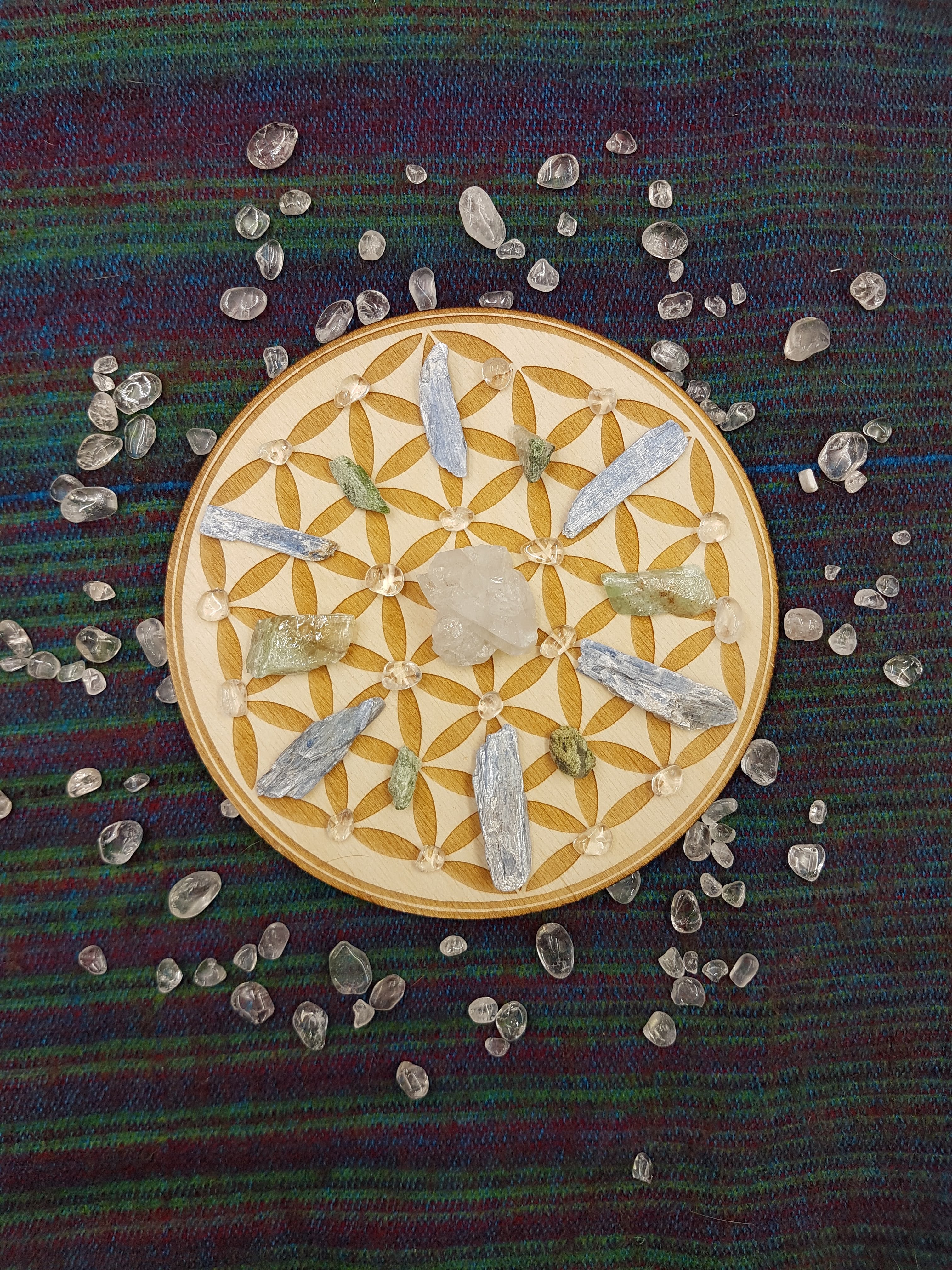 Flower of Life Crystal Grid Plate