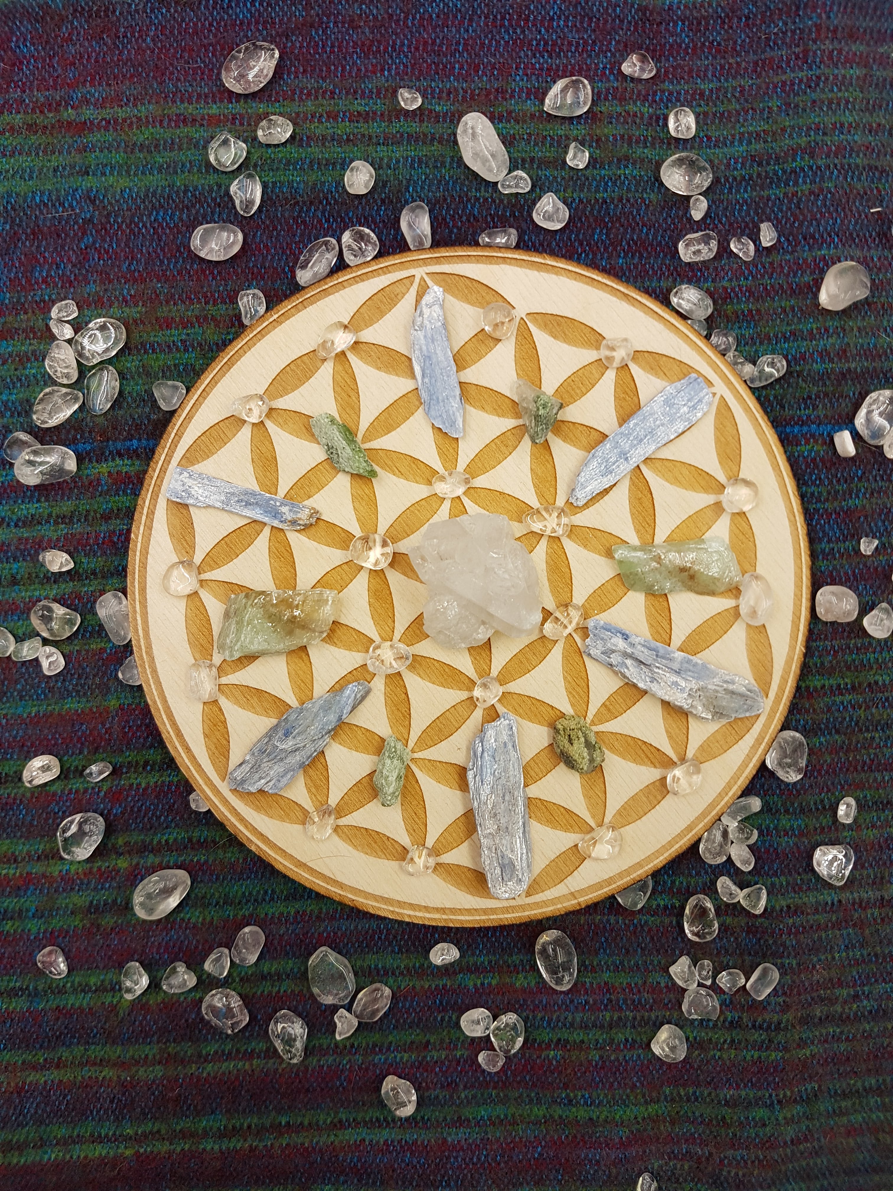 Flower of Life Crystal Grid Plate