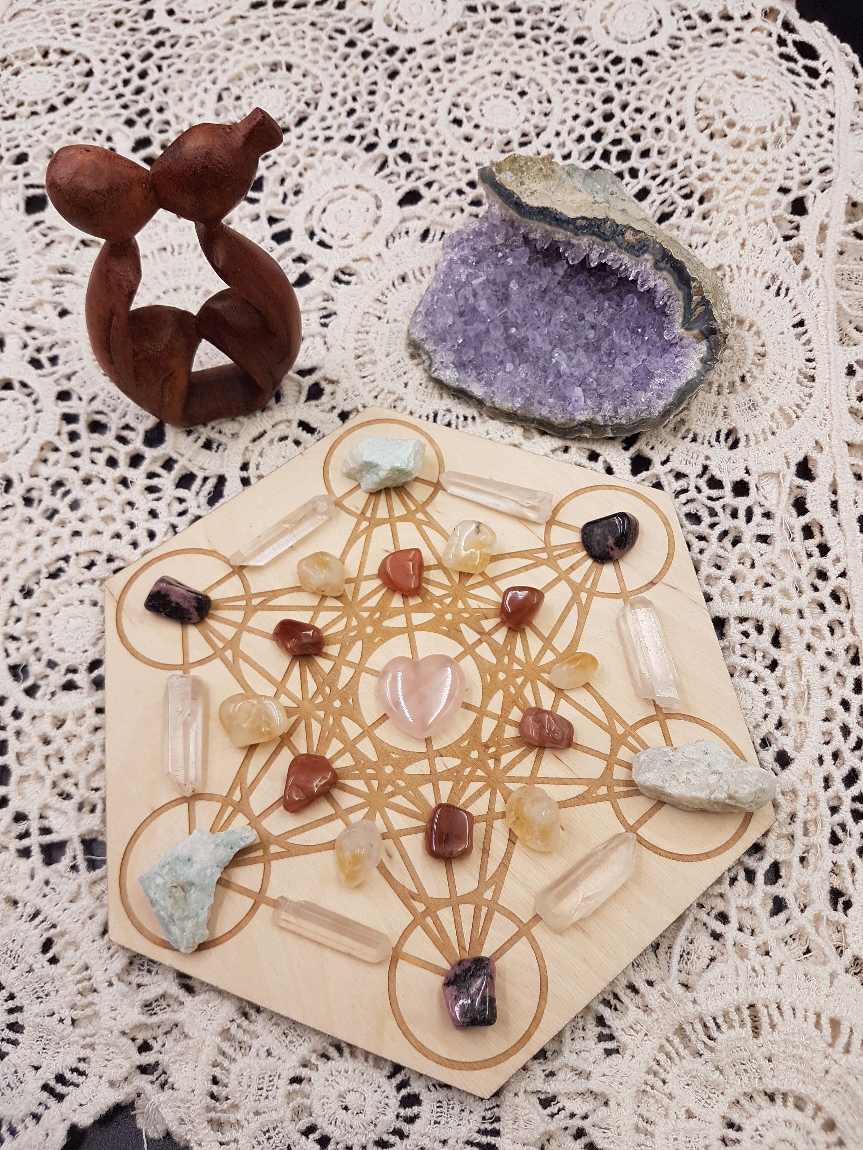 Metatron's Cube Crystal Grid Plate