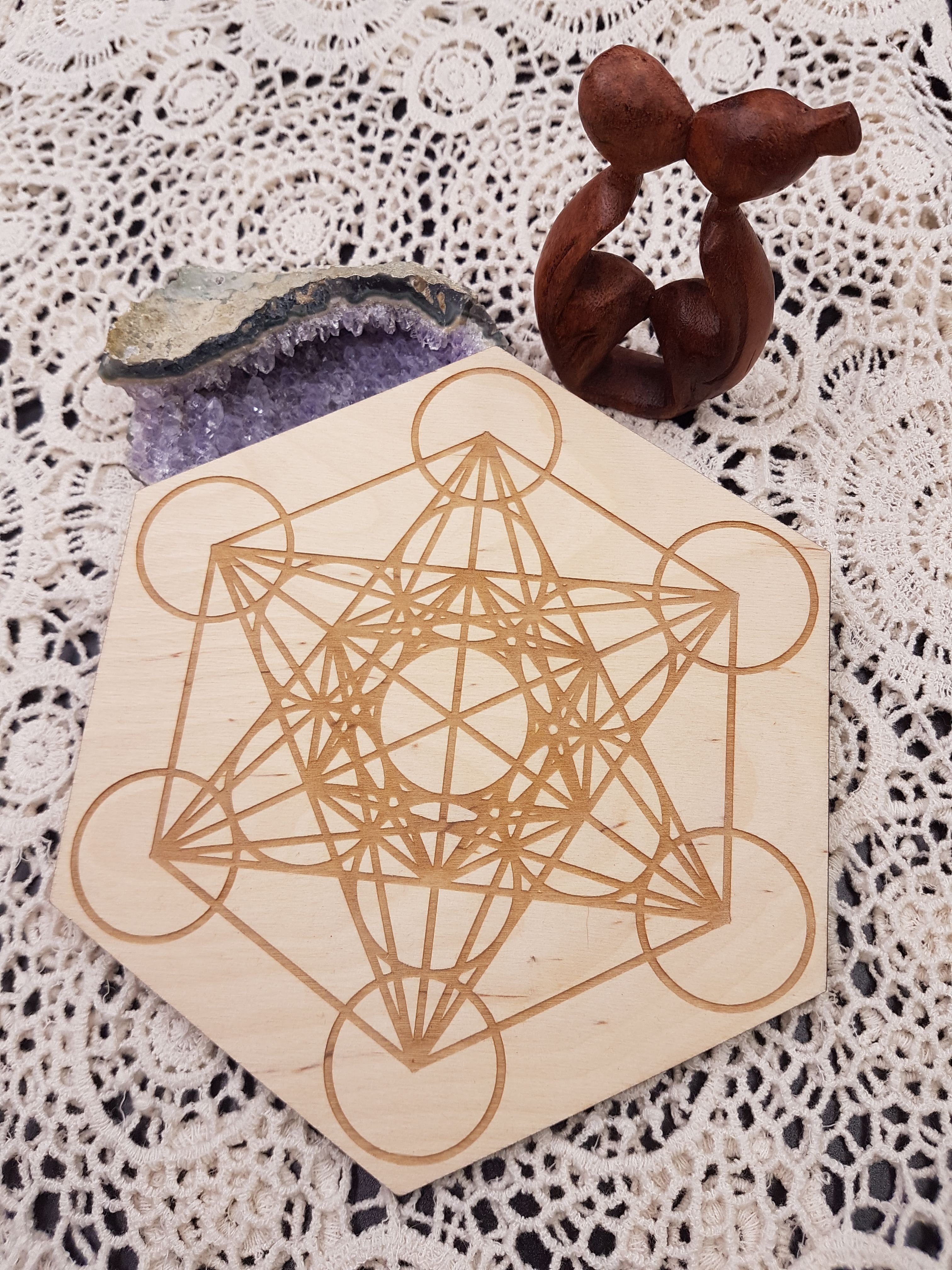 Metatron's Cube Crystal Grid Plate