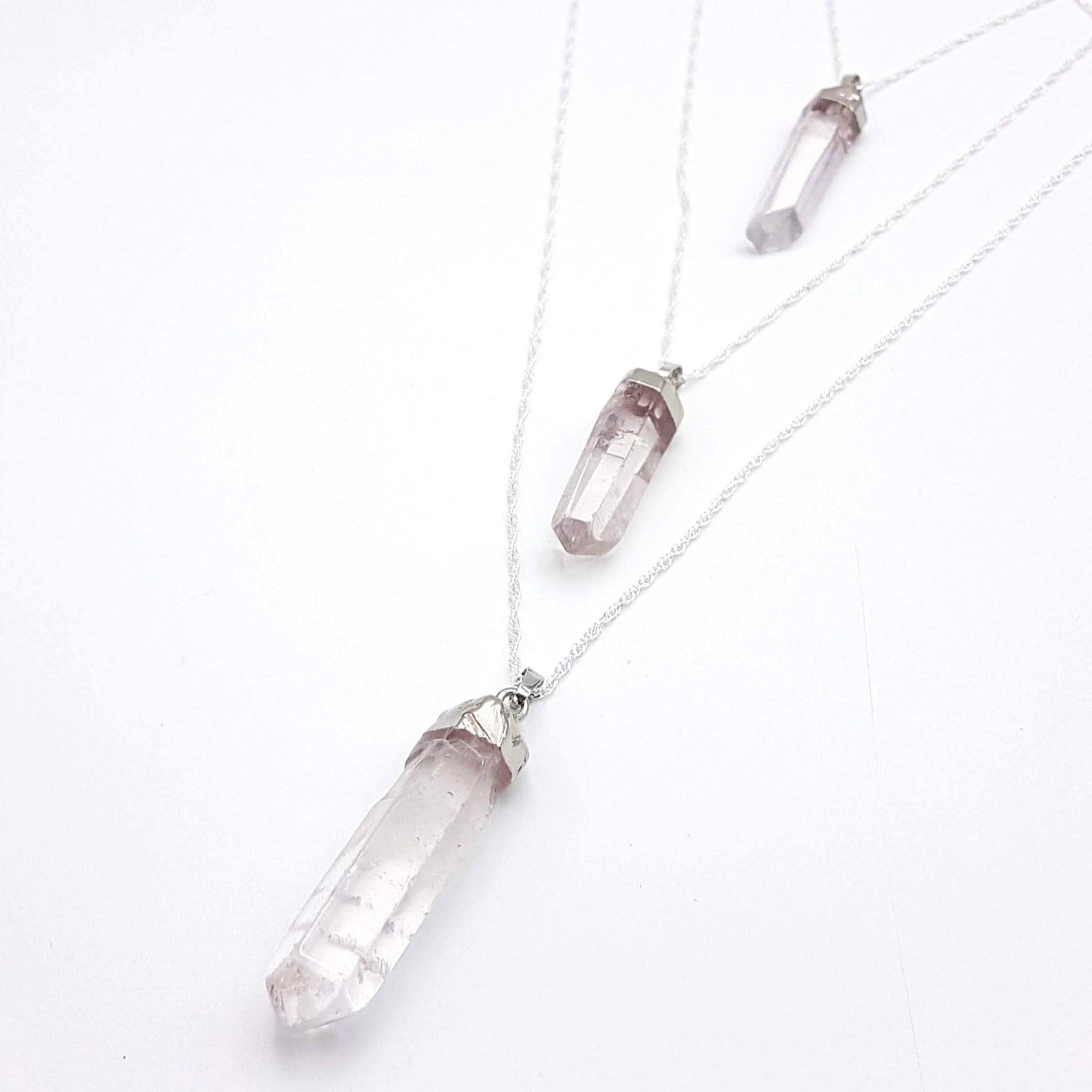 Quartz Point on Sterling Silver Chain
