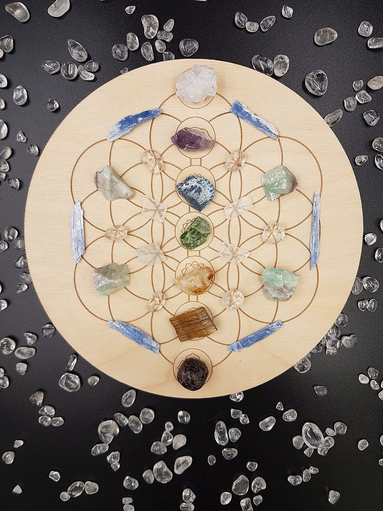 Chakra Clearing Crystal Grid Plate