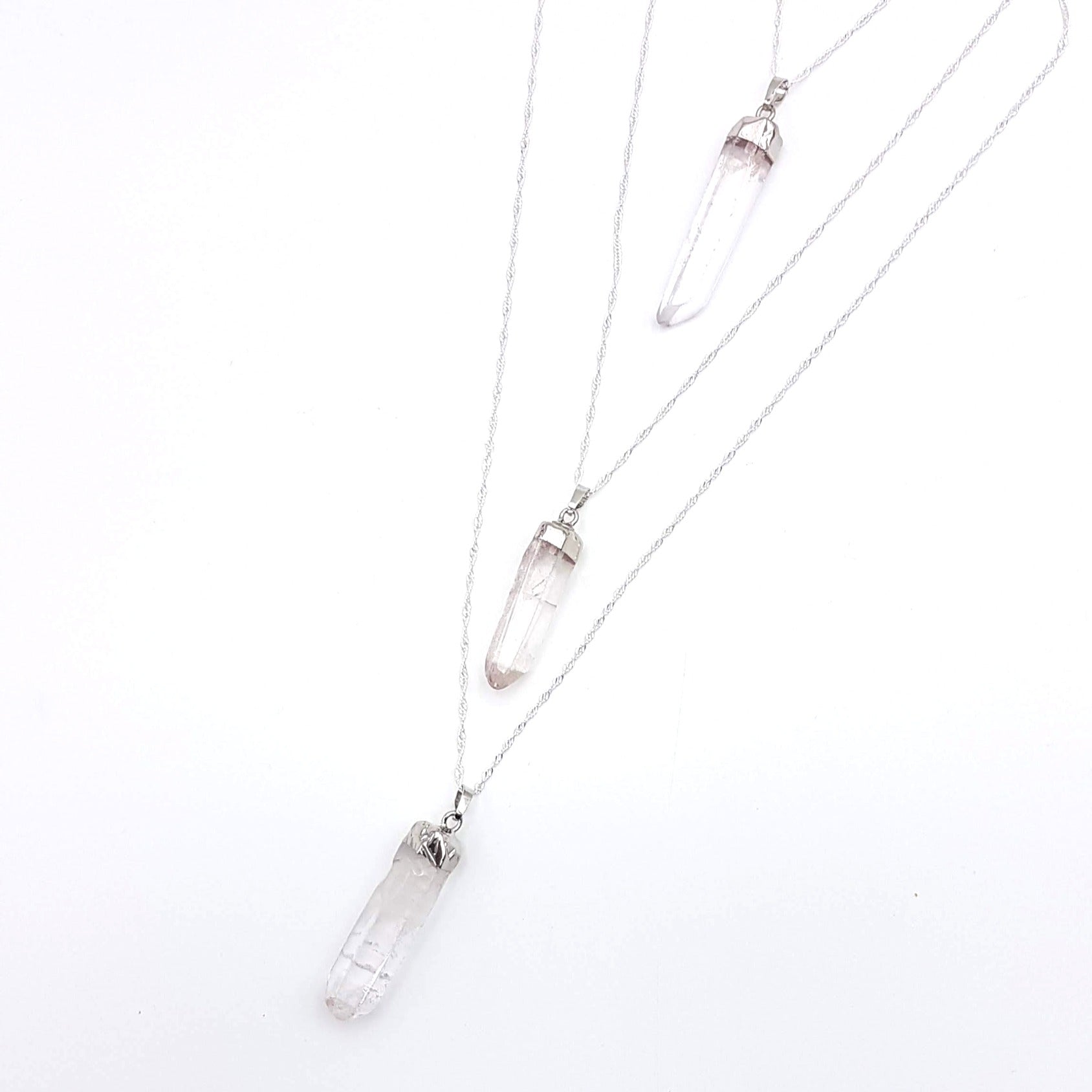 Quartz Point on Sterling Silver Chain