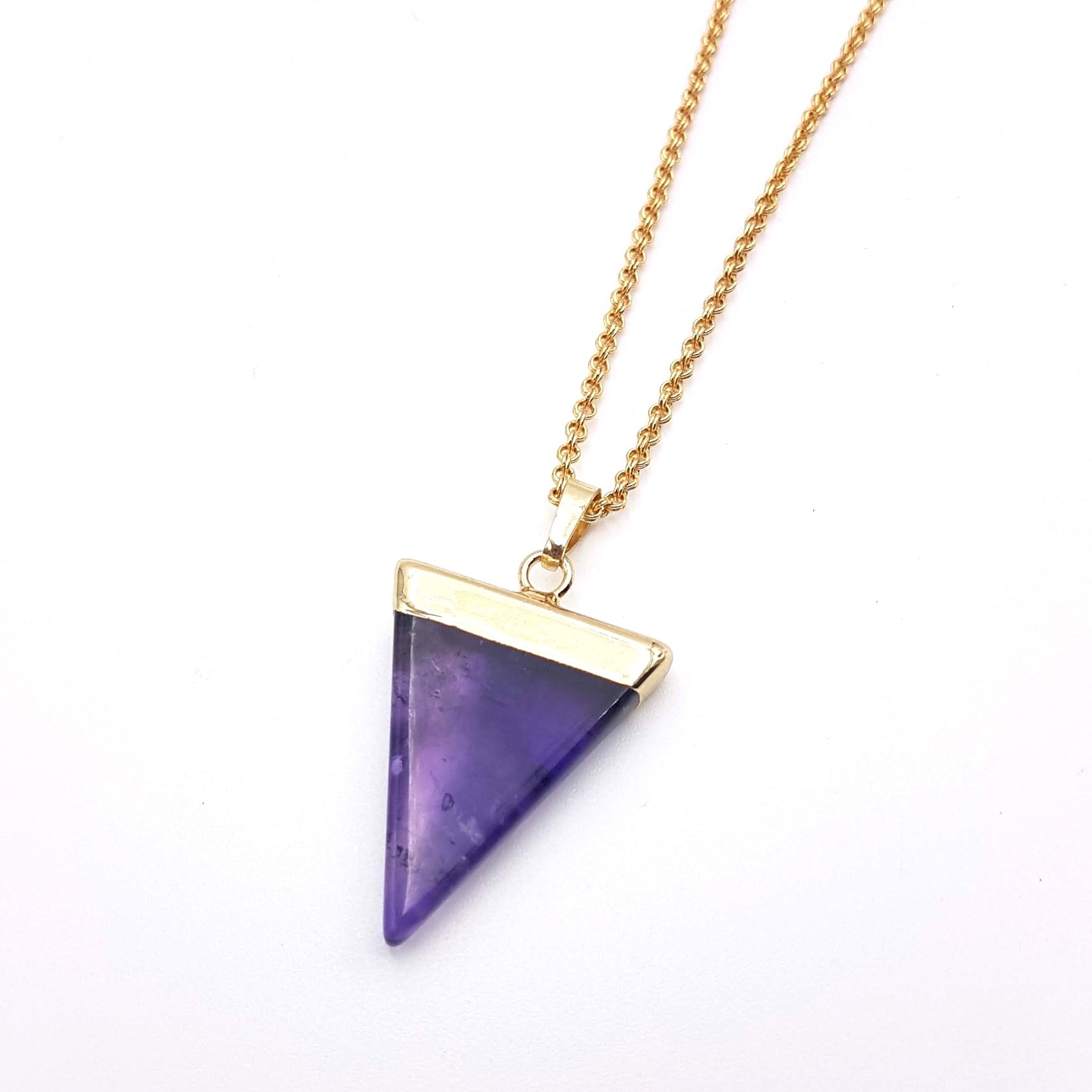 Amethyst Triangle Necklace