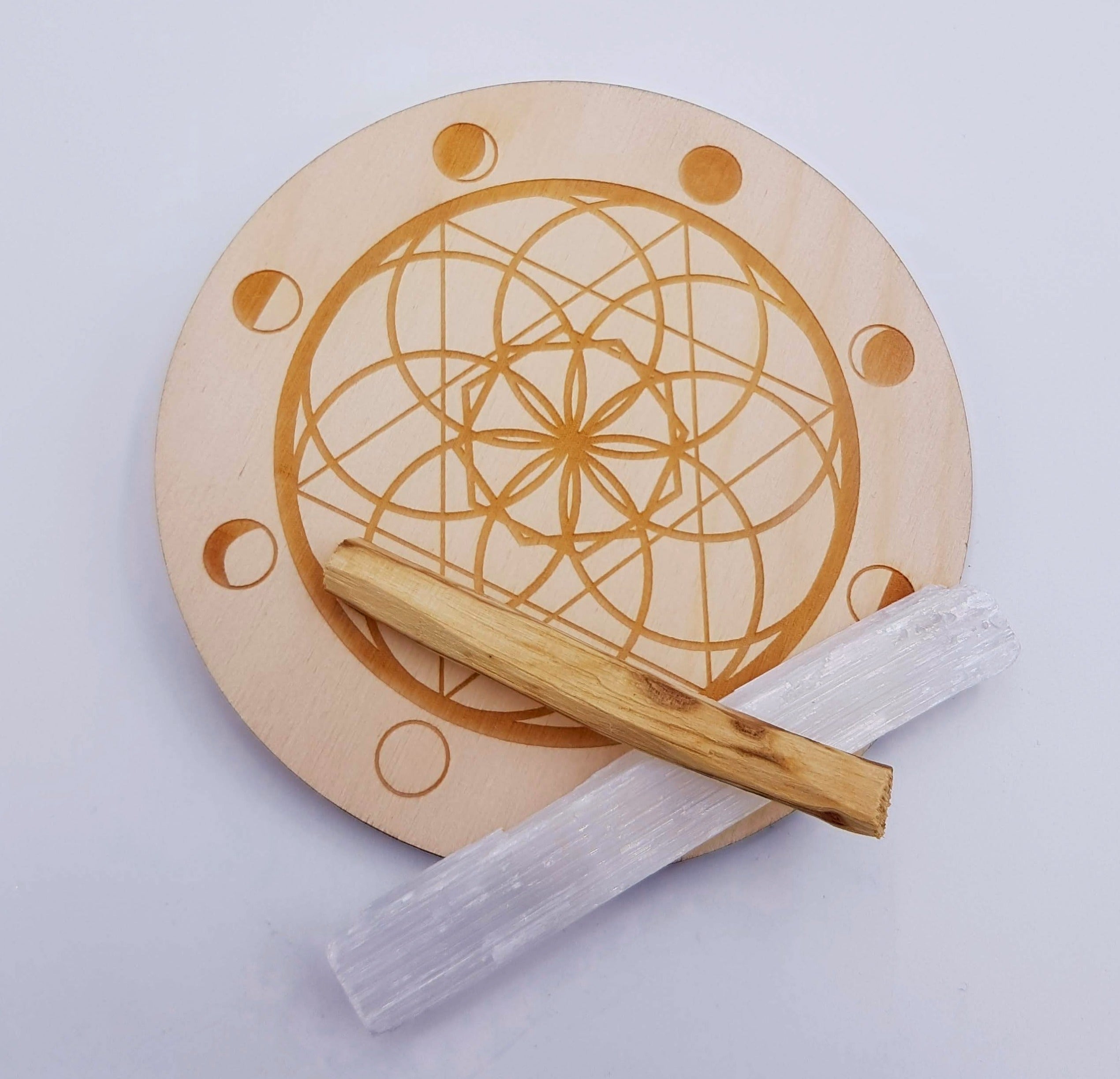 Moon Phases Crystal Grid Gift Set