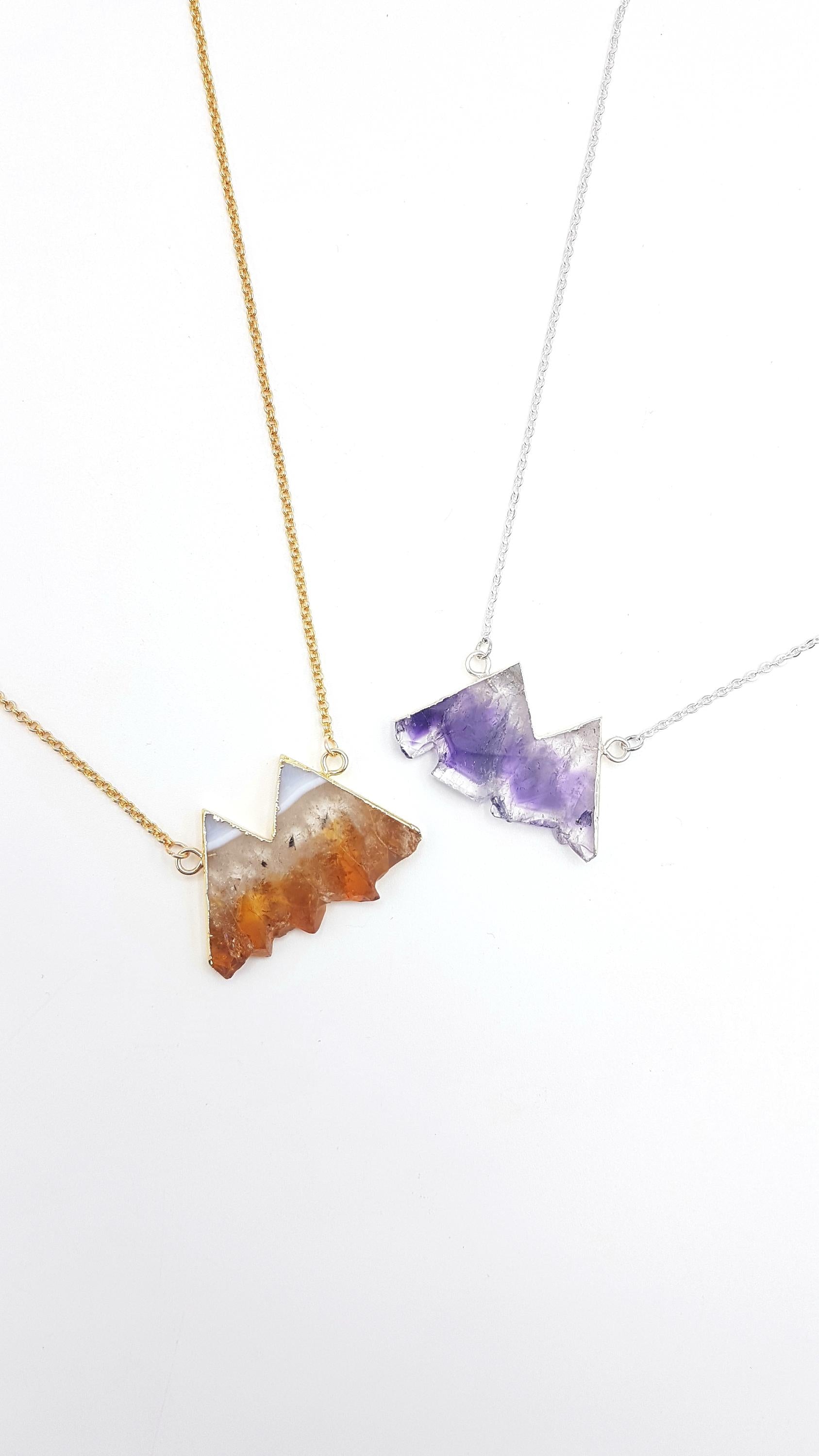 Take Me to the Mountains Necklace -  Amethyst