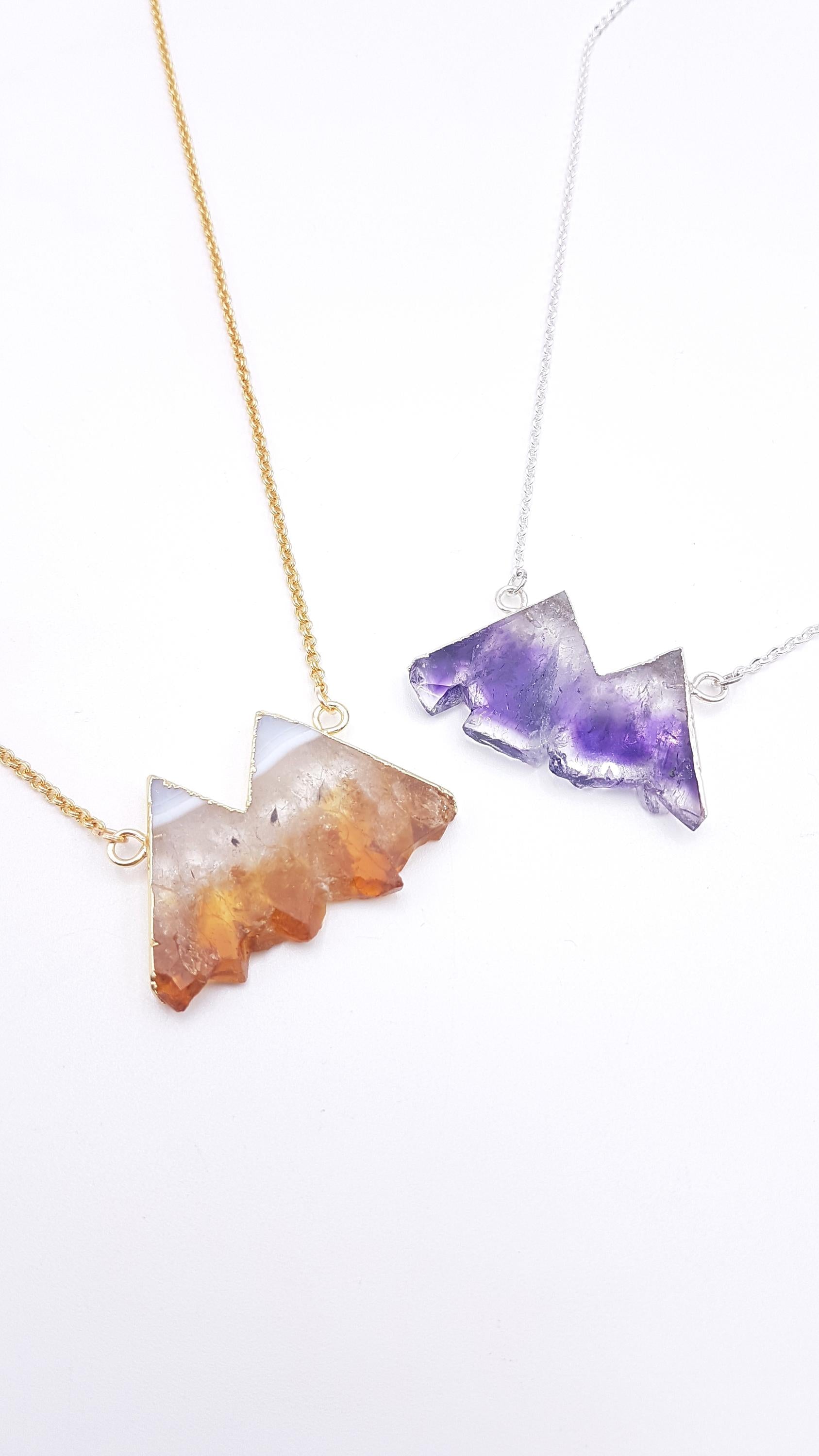 Take Me to the Mountains Necklace -  Amethyst