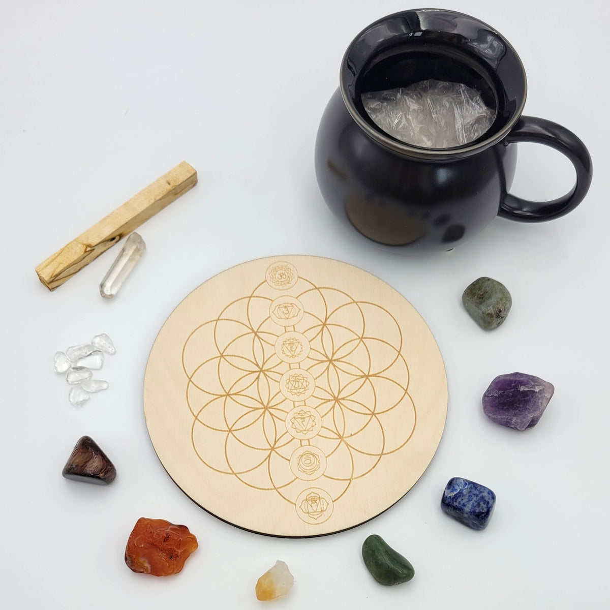 Chaga Ritual Set Chakra Balancing Ritual Kit | Sage Stone Malas